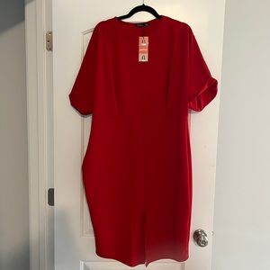 Red plus size bodycon
